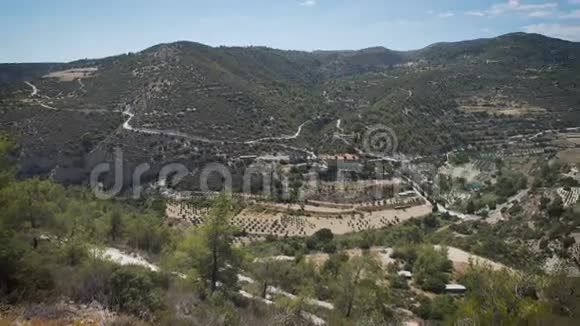 塞浦路斯的风景山顶上的美景视频的预览图