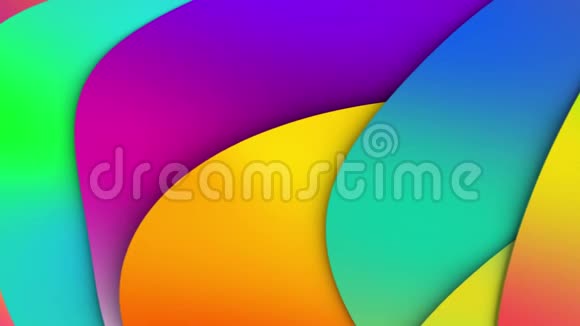 抽象多彩的几何背景液体圆形梯度形状时尚亮丽的夏季色彩完全适合视频的预览图