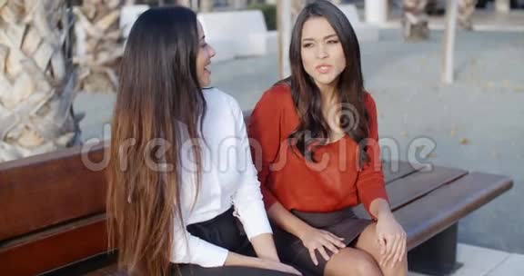 两个年轻女人分享一个好笑话视频的预览图