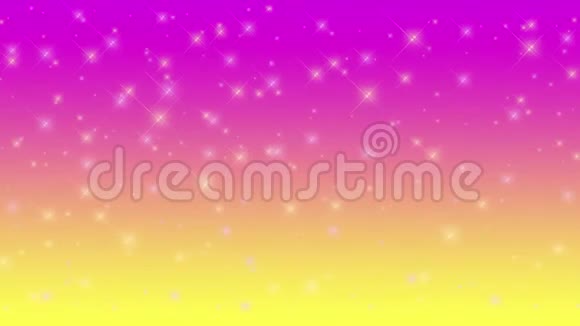 夜金色的天空闪烁的星星背景摇篮曲屏保视频的预览图