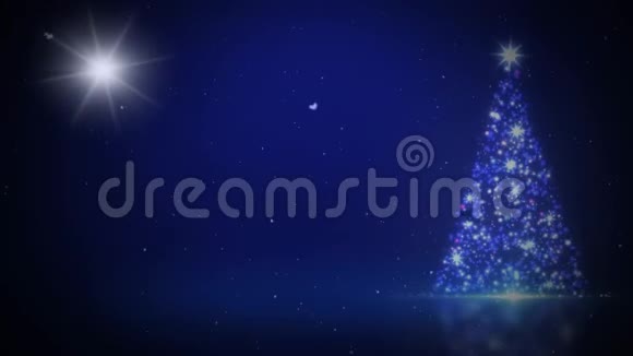三个智者圣诞树闪闪发光视频的预览图
