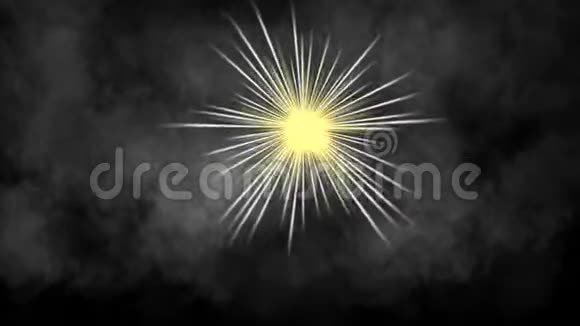 新星在黑暗的背景上闪耀着烟雾和烟雾视频的预览图