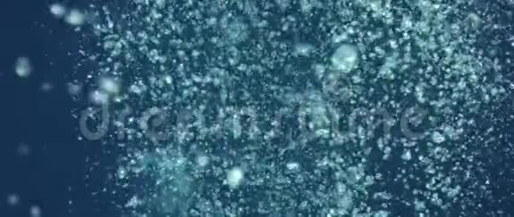 印度尼西亚水下反射光线的上升气泡视频的预览图