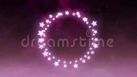 粉色背景上闪烁的仙灯视频的预览图
