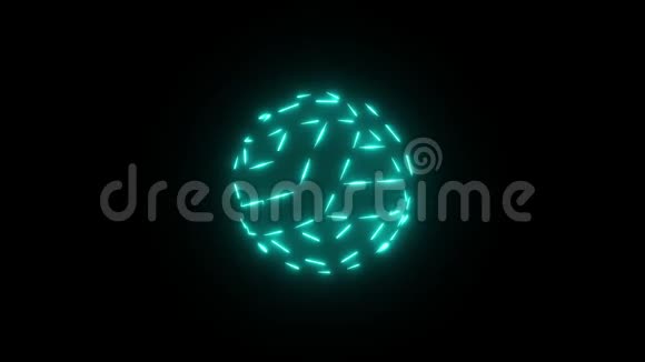 多角球闪烁着霓虹灯视频的预览图