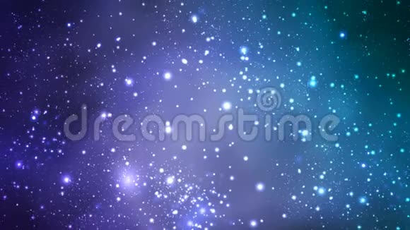抽象的紫色绿色宇宙天空视频的预览图