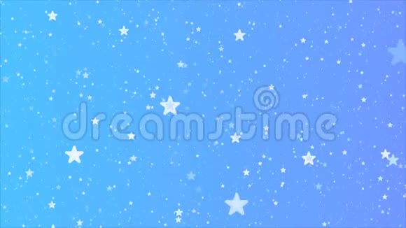 抽象星的蓝色背景视频的预览图