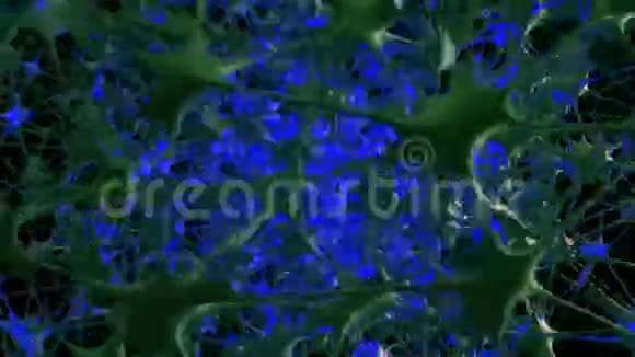 有机纺织体01蓝色绿色视频的预览图