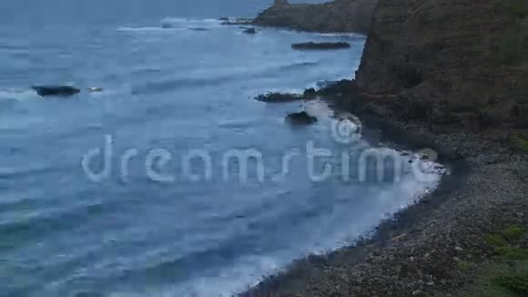 岩石海岸的时间流逝视频的预览图