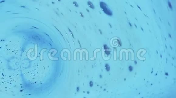活细胞蓝色湍流涡旋视频的预览图
