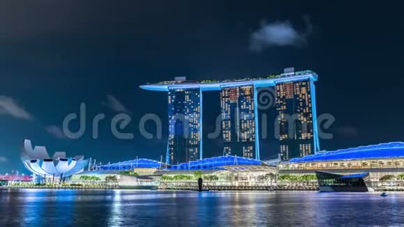 新加坡夜间滨海湾金沙酒店2017年8月视频的预览图