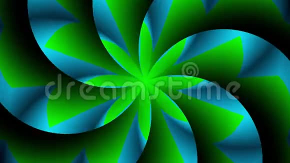 绿色和蓝色抽象动画视频的预览图