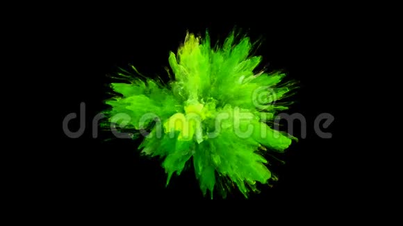 酸性的绿色爆发色的烟雾爆炸液颗粒哑光视频的预览图
