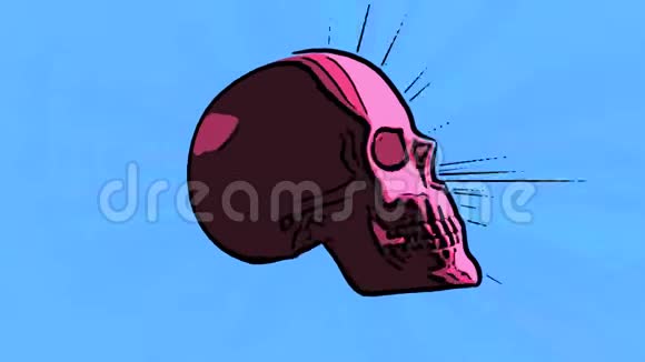 粉红色的头骨旋转视频的预览图