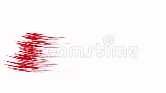 红色画笔笔触动画3渲染视频的预览图