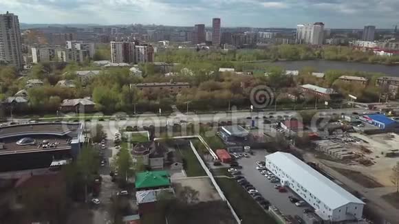 城区鸟瞰图库存城市地区视频的预览图