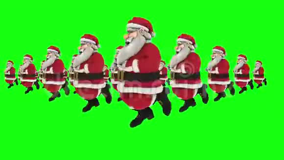圣诞老人嘻哈舞绿屏背景7组视频的预览图