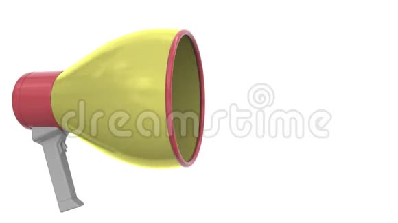 黄色扩音器带为我投票语音泡沫信息概念三维动画视频的预览图