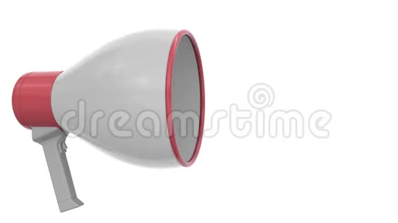 带有语音气泡帮助信息的灰色扬声器概念三维动画视频的预览图