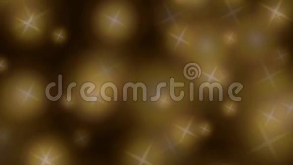 抽象几何背景的动画金色的星星视频的预览图