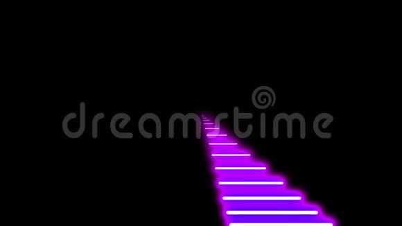 3D绘制抽象几何背景荧光紫外光发光霓虹灯线旋转五颜六色视频的预览图