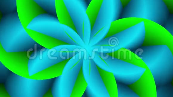 绿色和蓝色抽象动画视频的预览图