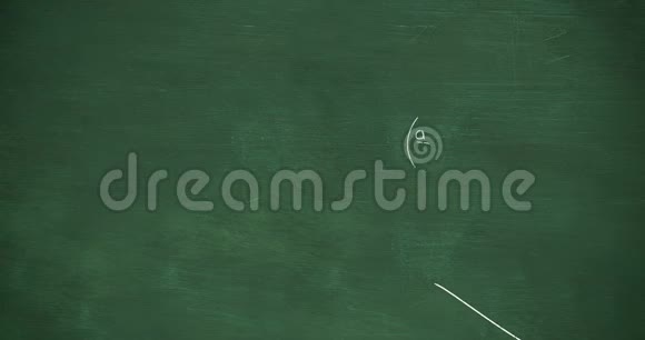 用粉笔在绿色黑板上书写的数学计算器视频的预览图