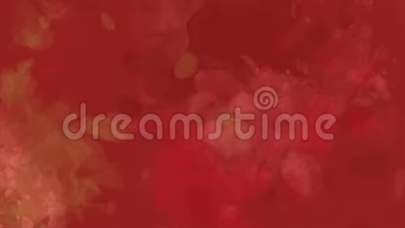 水彩圣诞装饰红锥背面彩色印迹视频的预览图