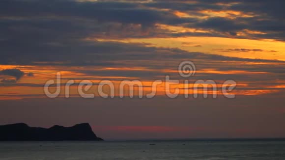 南中国海橙黎明天空高清电视视频的预览图