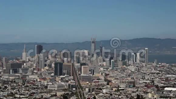 来自美国双子峰的旧金山天际线2017年视频的预览图