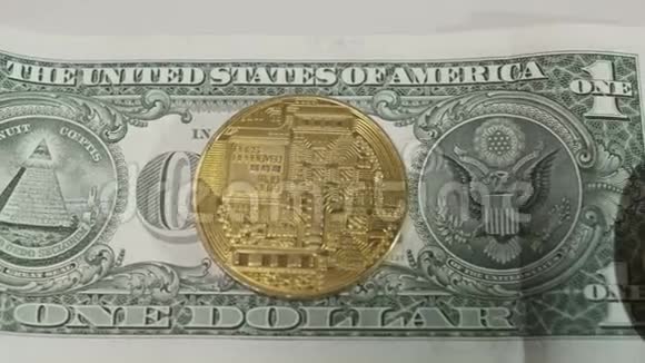 美元上的黄金比特币视频的预览图