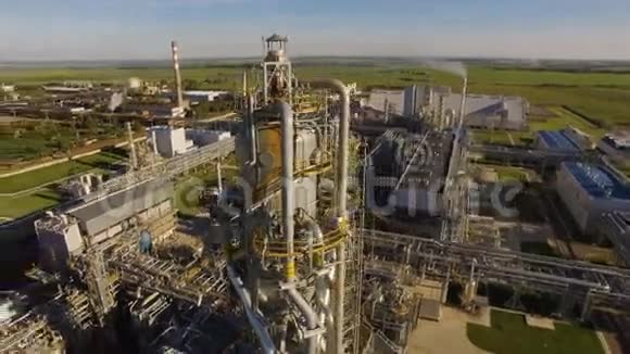 化肥厂硝酸生产单位空中景观视频的预览图