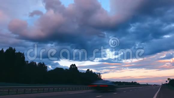 对高速公路的看法速度概念视频的预览图