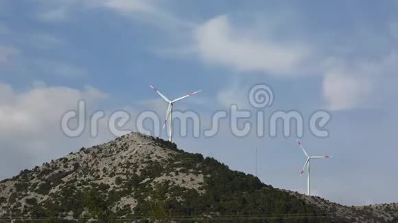 风力涡轮机的时间流逝土耳其土耳其视频的预览图