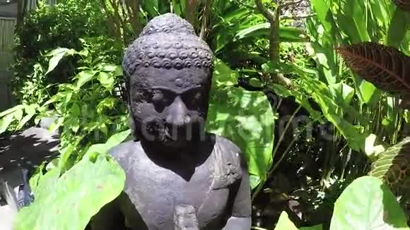 巴厘岛亚洲花园的佛像慢动作印度尼西亚巴厘岛1080p50fps全高清视频的预览图