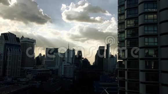 商业摩天大楼的时间流逝曼谷城视频的预览图