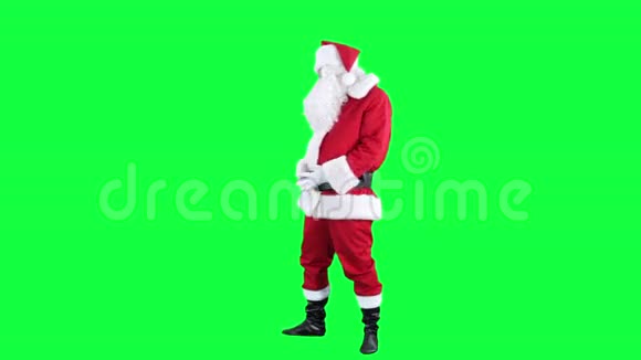 圣诞老人激发某人的色度键绿色屏幕视频的预览图