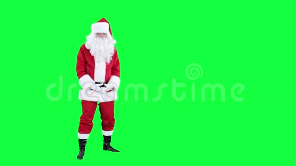打喷嚏的圣诞老人色键绿色屏幕视频的预览图
