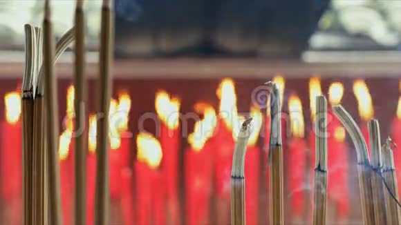 从中国神社的香枝上烟视频的预览图
