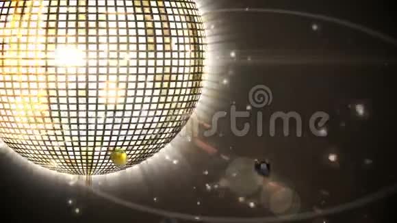 黑色背景的气球和迪斯科舞厅视频的预览图