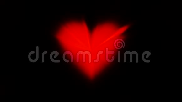 心跳红色发光黑色背景视频的预览图