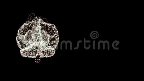 头脑风暴的概念抽象的照亮了大脑它的顶部有一个活动在黑暗的背景下旋转视频的预览图