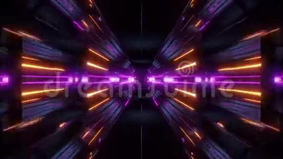 暗空间scif隧道背景三维插图vj循环视频的预览图