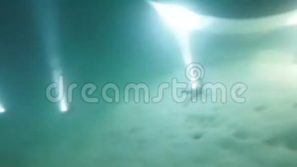 马尔代夫夜间大型珊瑚礁壁炉视频的预览图