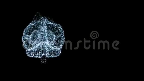 大脑动荡的概念视频显示大脑积极寻找答案在空间中旋转视频的预览图