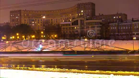 美丽的时光流逝视频晚上莫斯科4K视频的预览图