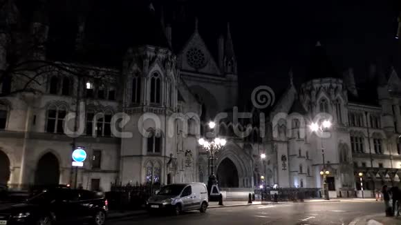 时光流逝伦敦之夜美丽的历史建筑视频的预览图