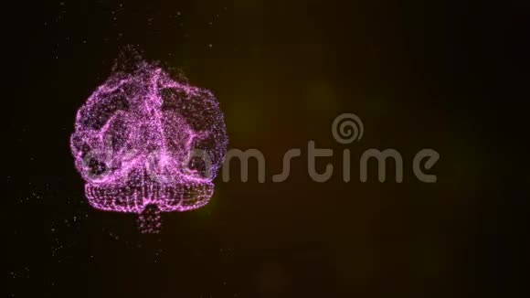大脑动荡的概念视频显示大脑积极寻找答案在空间中旋转视频的预览图