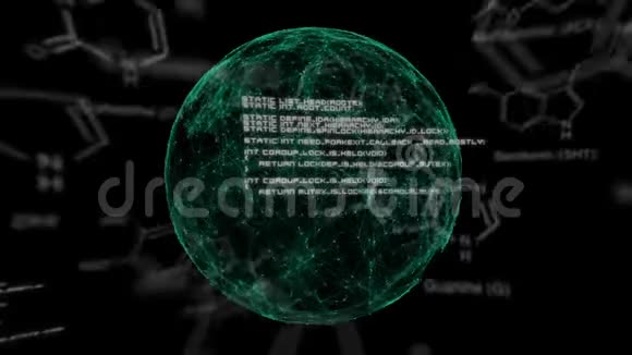 绿色透明细胞和黑色白色数据视频的预览图