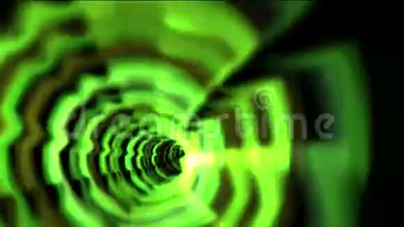 隧道速度刺激抽象背景刺激绿色循环视频的预览图